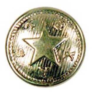 Texas Star Brass Button, Double piece