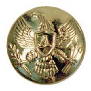 Eagle A (Artillery) Brass Button, Double Piece
