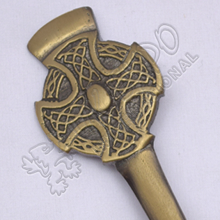 Celtic Cross Design Brass Antique Kilt Pin
