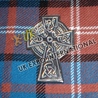 Celtic Cross Metal Badges with black
