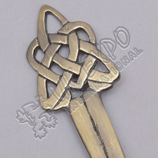 Celtic Knot Brass Antique Kilt Pin