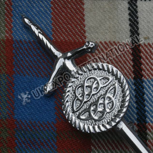 Celtic shield Scottish sword kilt pin