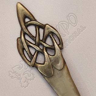 Celtic Swirl Kilt Pin Shiny Antique Finish