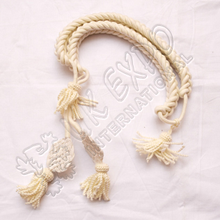 Cream color Grenadier Cord in Available in Wool Cotton and Silk
