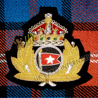 Crown With Flag Blazer Badge