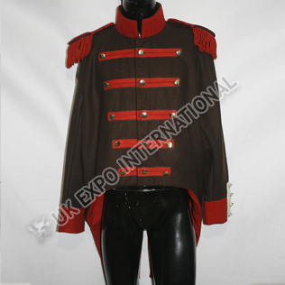 Dark Brown Coat with Red Ribbon