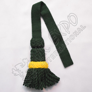 Darker Green and Yellow sword knot woolen