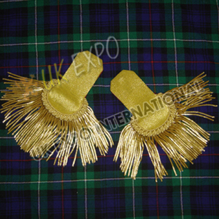 Gold Wire Hand Embroidery Epaulettes