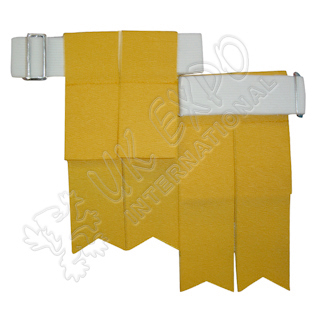 Golden Color Garter Flashes With Adjustable Buckle