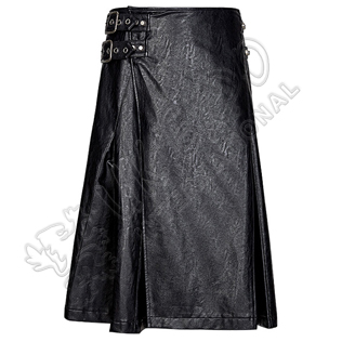 Dominated Style Grain Leather 2 Straps Utility kilts