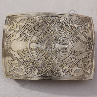 Gray Antique shiny Harik Celtic Swirl Buckle