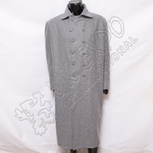 Great Coat with Double Brest Light Gray color