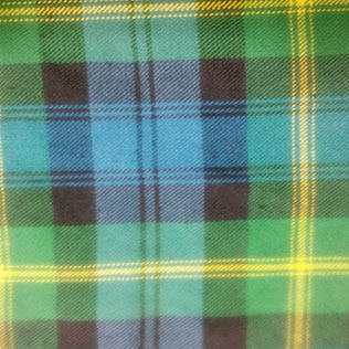Green,Black,yellow and blue color Tartan