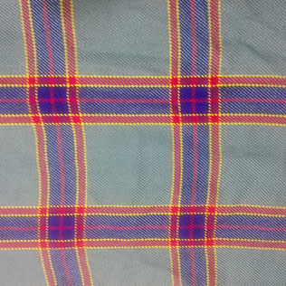 Grey,yellow,red and blue color tartan