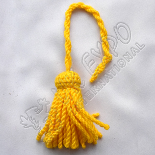 Hat Tassels woolen Yellow color