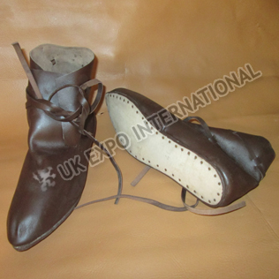 Leather laces Brown Jorvik Viking medieval Shoes