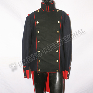 Napoleonic British French Jacket Dark blue with Black Front 