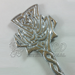 New Scottish flower kilt pin chrome finish