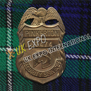 Pinkerton 53474 Security Service Metal Badge
