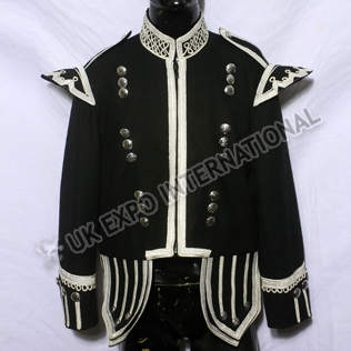 Piper Doublet Black with Silver Braiding