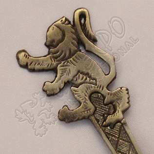 Rampart lion celtic sword kilt pin Antique shiny Brush  