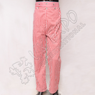 Red and White Stripes Cotton Trouser