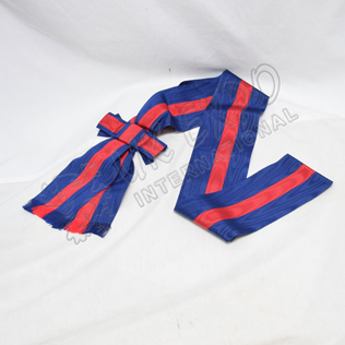 Royal Blue With Red Color And Bow Sash