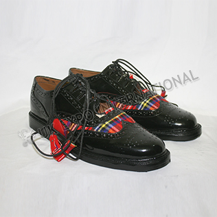 Royal Stewart Tartan PVC shine in Black Color With ruber sole