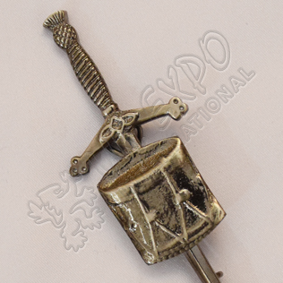 Scottish Drum Major Shiny Antique Kilt Pin