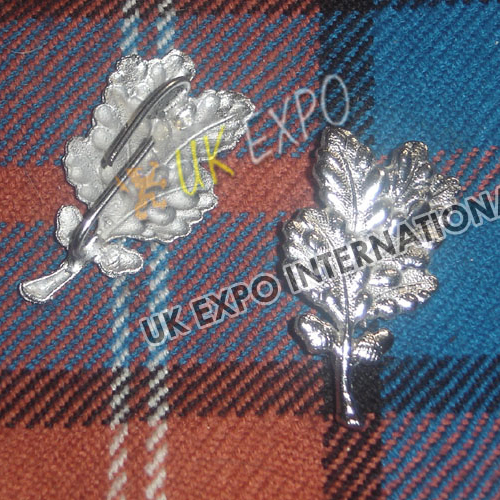Scottish Leaf Metal Badge