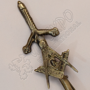 Scottish Masonic Shiny Antique Kilt Pin