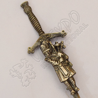 Scottish Pipers Sword Shiny Antique Kilt Pin