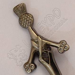 Scottish Thistle Shiny Antique Kilt pin