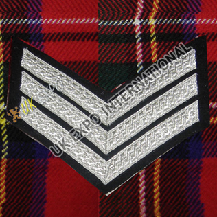 Sergeant 3 Stripe Silver Braid