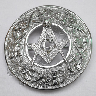 Shamrock knot and Masonic Badge Brooch