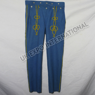 Sky Blue Color Pant with Yellow Braid