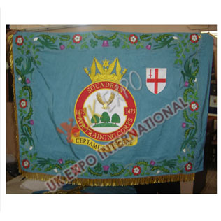 SQUADRON AIR TRAINING CORPS 1475 WITH BORDER large flag Hand Embroidery and Gold Fring