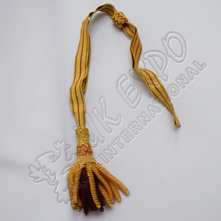Sword Knot Maroon with Gold Braid fringes
