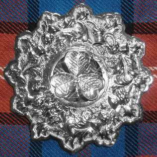 Trim Brooch with Shamrock Badge