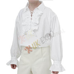White Cotton Frill Shirt