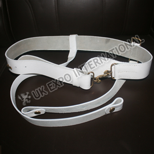 White sword Brass Snake buckle belt